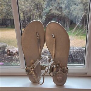 NWT Deltan Gold Women's Sandals